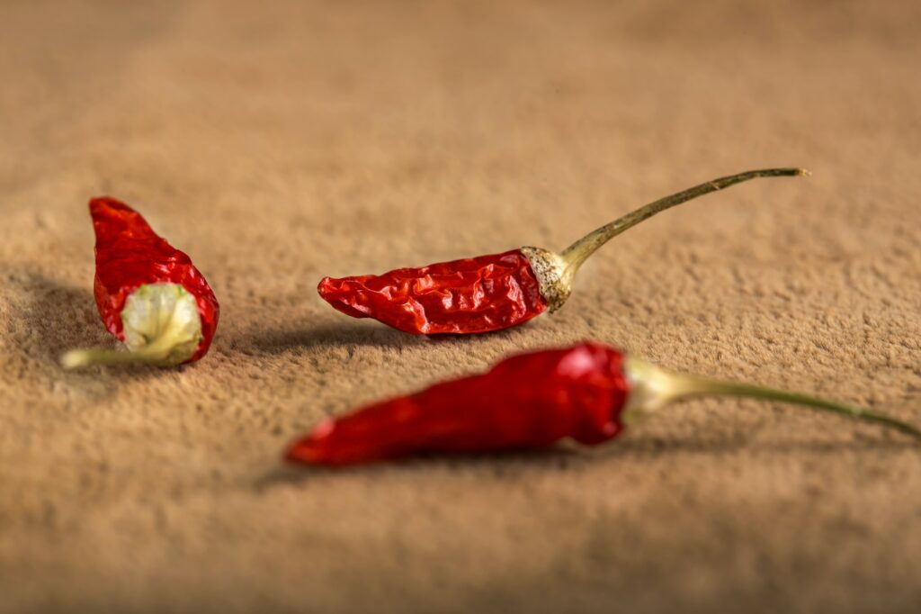 dried red hot peppers